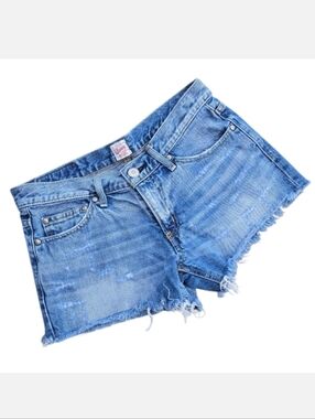 Moussy Vintage Distressed Denim Jeam Cut Off Shorts Size 27